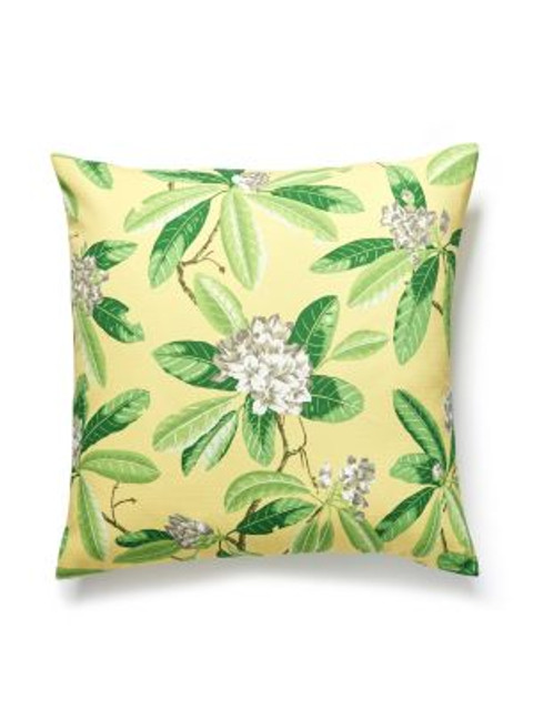 Rhododendron Outdoor Pillow 22 X 22 - Pineapple SCRHODMPILL0002 by Scalamandre Designer Pillows 100% SOLUTION DYED POLYESTER U.S.A. Horizontal: and Vertical: 0 - Swanky Fabrics -