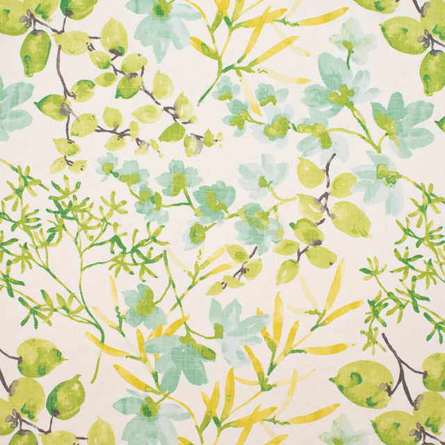 S4858 Citrus by Greenhouse Designer Fabric M15: Memos by Color 55% Linen, 45% Rayon USA 24,000 double rubs </p><p>Repeat: 27" H, 27" V 54" - Swanky Fabrics -