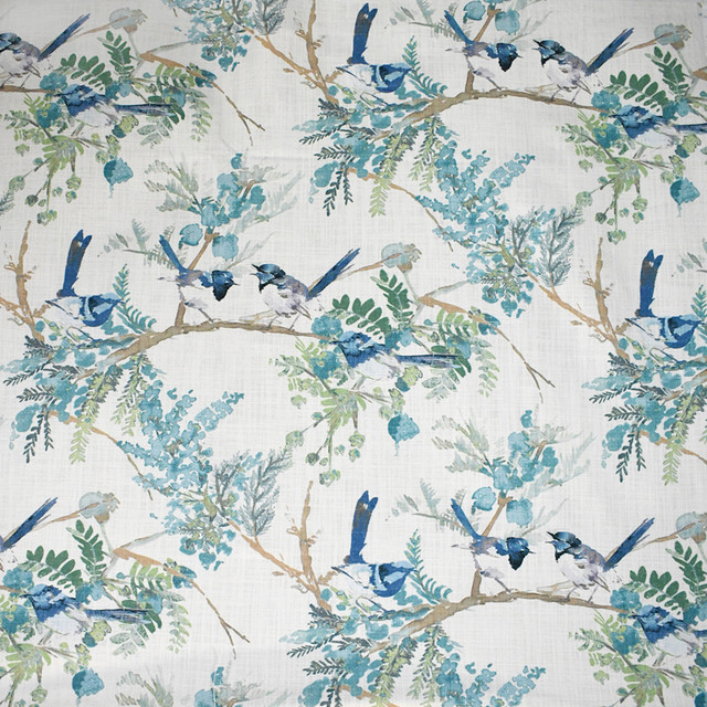 S5178 Mediterranean Blue by Greenhouse Designer Fabric M11: Memos by Color 100% Cotton India 30,000 double rubs </p><p>Repeat: 27.25" H, 25.75" V 57" - Swanky Fabrics -