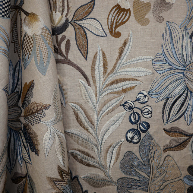 Jubilee 67Sj102 by JF Designer Fabric JF Studio 68% Linen, 26% Viscose, 6% Polyester India Horizontal: 26 and Vertical: 30.5 60 - Swanky Fabrics -