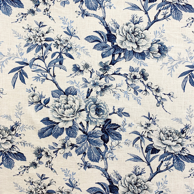 Lamore Bluechina by Magnolia Designer Fabric - 55 Lin, 45 Vis Korea 12000 Horizontal: 27.25 and Vertical: 24 55 - Swanky Fabrics - Lamore Bluechina by Magnolia Designer Fabric - 55 Lin, 45 Vis Korea 12000 Horizontal: 27.25 and Vertical: 24 55 - Swanky Fabrics -