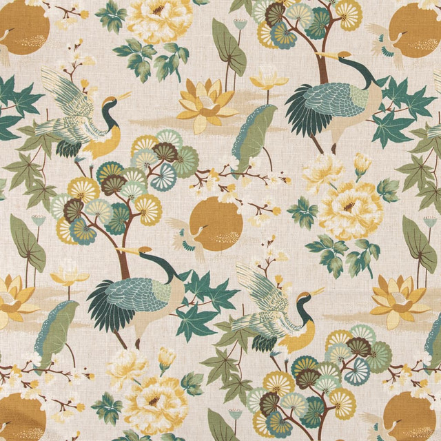 D3317 Sage by Charlotte Designer Fabric Linen Prints 91% Polyester, 9% Linen Asia Exceeds 100,000 Wyzenbeek Rubs (Heavy Duty) </p><p>Repeat: Horizontal 28" x Vertical 27.5" 54 Inches - Swanky Fabrics -