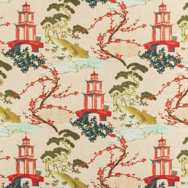 D3353 Garden by Charlotte Designer Fabric Linen Prints 95% Polyester, 5% Linen Asia Exceeds 100,000 Wyzenbeek Rubs (Heavy Duty) </p><p>Repeat: Horizontal 22.5" x Vertical 22.5" 54 Inches - Swanky Fabrics -
