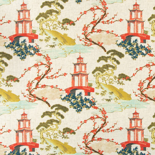D3356 Bouquet by Charlotte Designer Fabric Linen Prints 95% Polyester, 5% Linen Asia Exceeds 100,000 Wyzenbeek Rubs (Heavy Duty) </p><p>Repeat: Horizontal 22.5" x Vertical 22.5" 54 Inches - Swanky Fabrics -