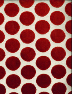 Balloon Red by Norbar Designer Fabric HEIRLOOM 86% VISCOSE 14% POLYESTER INDIA 2 1/4"V 3 1/2"H 58 - Swanky Fabrics -