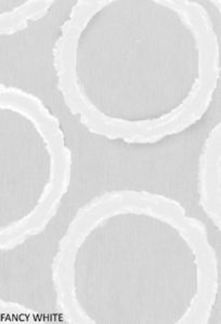 Fancy White 1 by Norbar Designer Fabric SHEER PASSION 100% POLYESTER TURKEY 7 1/4"V 10 1/2"H 118 - Swanky Fabrics -