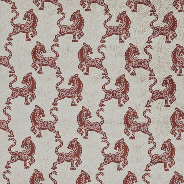 Africa 4 Cayenne by Marcus William Designer Fabric KAI/MARCUS WILLIAM BOTANICAL ESCAPE 47%COT 28%NYL 25%POL INDIA Horizontal: 13.750 and Vertical: 18.875 54 in - Swanky Fabrics -