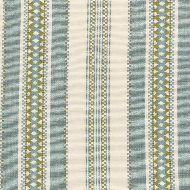 Siva 1 Bay by Stout Designer Fabric COMFORTABLE LIVING SPRING/MOSS 100%COT INDIA Horizontal: 4.750 and Vertical: 0.250 54 in - Swanky Fabrics -