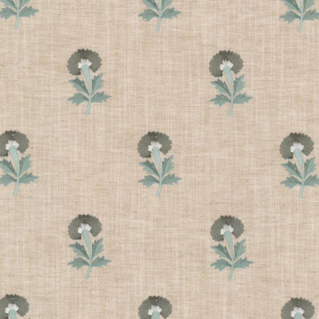 Skittle 2 Seaspray by Stout Designer Fabric RAINBOW LIBRARY VAPOR/SEAGLASS 82%POL 11%COT 7%LIN %REMB INDIA Horizontal: 5.375 and Vertical: 6.250 53 in - Swanky Fabrics -
