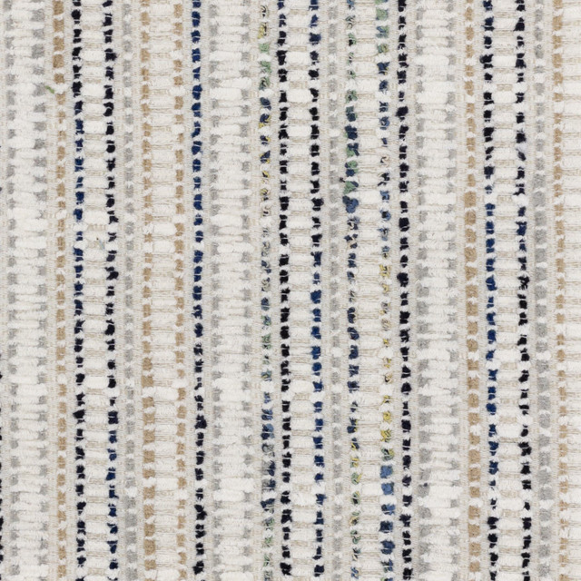 Donzetti 1 Jewel by Stout Designer Fabric JUST STRIPES BLUE/SPRING 49%SVI 34%POL 17%COT INDIA Horizontal: 0.000 and Vertical: 4.250 54 in - Swanky Fabrics -