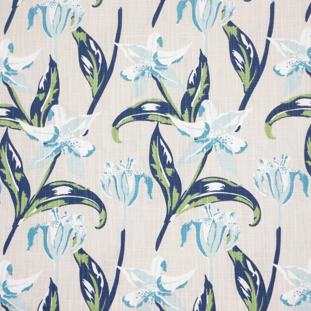 Emma 3 Mist by Aoc Designer Fabric THE ART OF COLOR HERITAGE II 100%COT USA Horizontal: 9.000 and Vertical: 12.625 54 in - Swanky Fabrics -