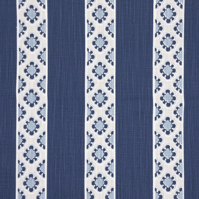 Entice 5 Navy by Aoc Designer Fabric THE ART OF COLOR HERITAGE II 100%COT USA PERFORMANCE RATED FABRIC FLAME RETARDANT-U.F.A.C. CLASS 1 FLAME RETARDANT-N.F.P.A. 260A CLASS 1 CATB 117-2013 WYZENBEEK 100 000 DOUBLE RUB WEAR TEST (HEAVY DUTY) Horizontal: 5.375 and Vertical: 2.125 54 in - Swanky Fabrics -