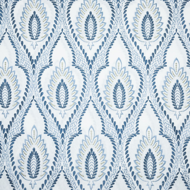 Lutz 4 Seaspray by Stout Designer Fabric COMFORTABLE LIVING HAZE/NAVY 65%LIN 35%SVI %BEMB INDIA FLAME RETARDANT-N.F.P.A. 701 SMALL SCALE Horizontal: 6.625 and Vertical: 15.500 51 in - Swanky Fabrics -