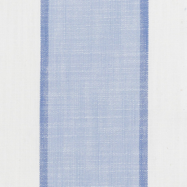 Muldoon 3 Cornflower by Stout Designer Fabric JUST STRIPES DENIM/SLATE 100%COT INDIA Horizontal: 6.000 and Vertical: 0.000 54 in - Swanky Fabrics -