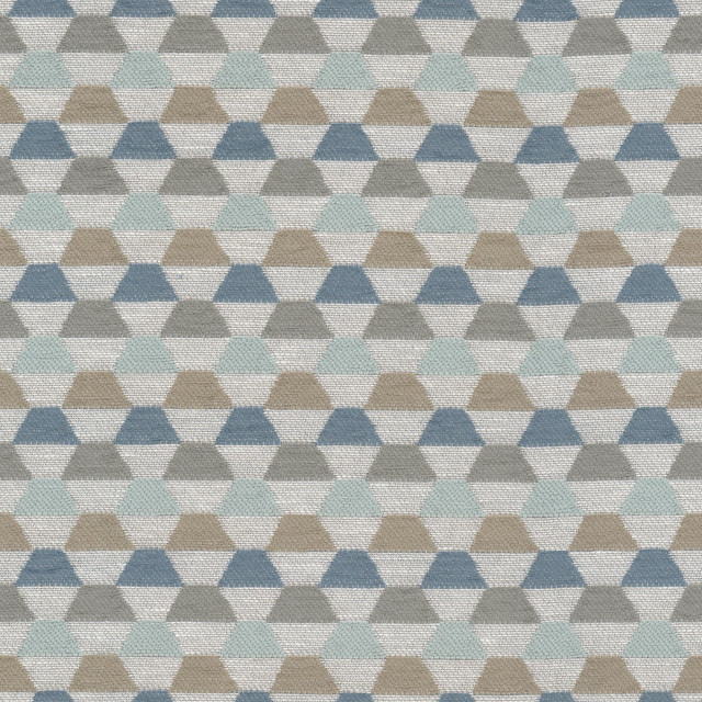 Bloomfield 1 Blue by Stout Designer Fabric RAINBOW LIBRARY HAZE/SKY 88%POL 12%COT INDIA Horizontal: 1.750 and Vertical: 2.500 54 in - Swanky Fabrics -