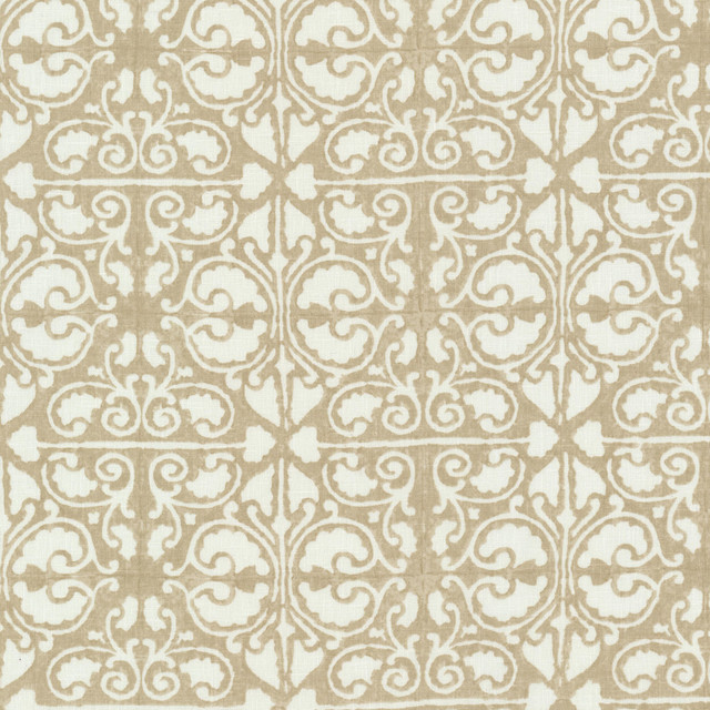 Meteor 2 Sandalwood by Stout Designer Fabric RAINBOW LIBRARY ALMOND/GRANITE 68%POL 32%COT INDIA Horizontal: 13.500 and Vertical: 6.375 54 in - Swanky Fabrics -