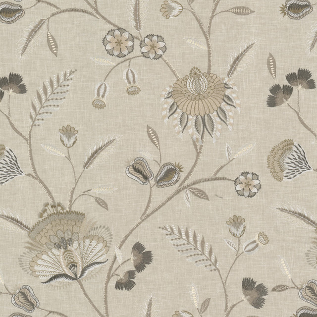 Struck 1 Teak by Stout Designer Fabric RAINBOW LIBRARY ALMOND/GRANITE 52%POL 48%COT %VEMB INDIA Horizontal: 17.000 and Vertical: 18.500 51 in - Swanky Fabrics -