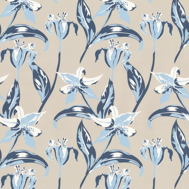 W07Vl Emma 4 Navy by Aoc Designer Wallcovering ART OF COLOR HERITAGE WALLPAPER II 100%PA USA Horizontal: 9.000 and Vertical: 12.000 27 in - Swanky Fabrics -