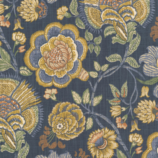 Teaparty 1 Periwinkle by Stout Designer Fabric RAINBOW LIBRARY CADET/INDIGO 100%COT PAKISTAN MARTINDALE WEAR TEST (HEAVY DUTY) Horizontal: 13.500 and Vertical: 25.500 54 in - Swanky Fabrics -