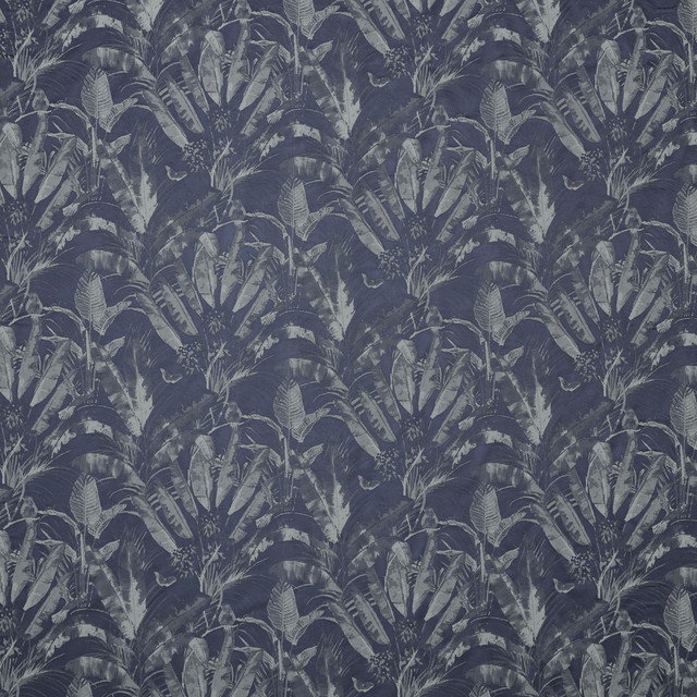 Wilamut 2 Sapphire by Marcus William Designer Fabric KAI/MARCUS WILLIAM MUSTIQUE 42%LIN 33%NYL 25%COT INDIA Horizontal: 27.125 and Vertical: 13.500 54.5 in - Swanky Fabrics -