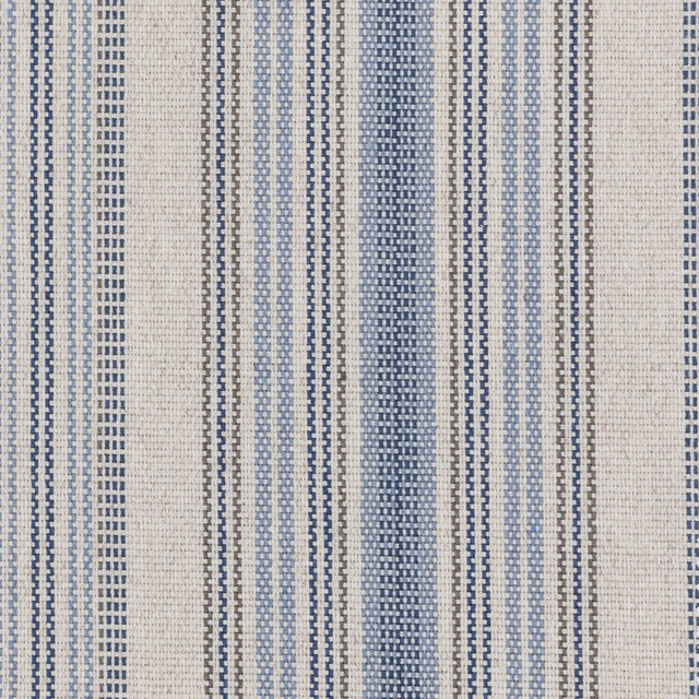 Ruby 2 Wedgewood by Stout Designer Fabric JUST STRIPES BLUE/SPRING 56%POL 44%COT USA Horizontal: 0.000 and Vertical: 10.500 54 in - Swanky Fabrics -