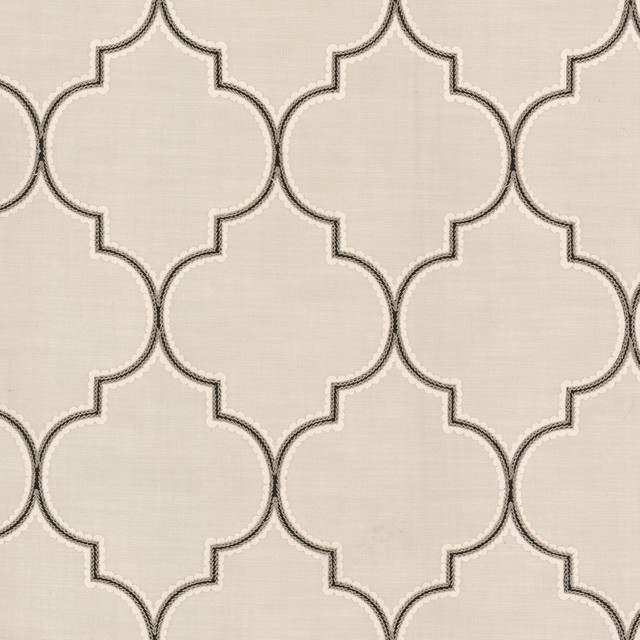 Souvenir 1 Domino by Stout Designer Fabric RAINBOW LIBRARY ALMOND/GRANITE 46%COT 36%POL 18%SVI INDIA Horizontal: 6.625 and Vertical: 9.250 55 in - Swanky Fabrics -
