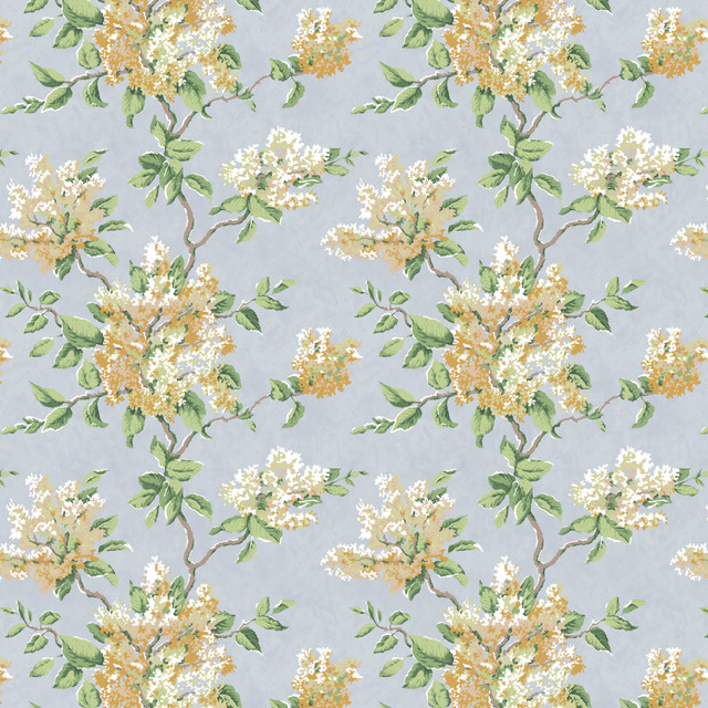 7829-3 Lilacs Breeze by Bassett Mcnab Designer Fabric BASSETT MCNAB WOODLANDS 49%LIN 38%COT 13%NYL UK Horizontal: 26.375 and Vertical: 25.250 55 in - Swanky Fabrics -