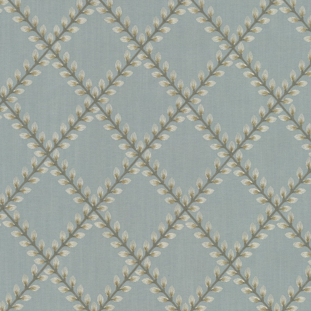 Norling 2 Glacier by Stout Designer Fabric RAINBOW LIBRARY VAPOR/SEAGLASS 100%POL INDIA Horizontal: 5.375 and Vertical: 6.125 55 in - Swanky Fabrics -