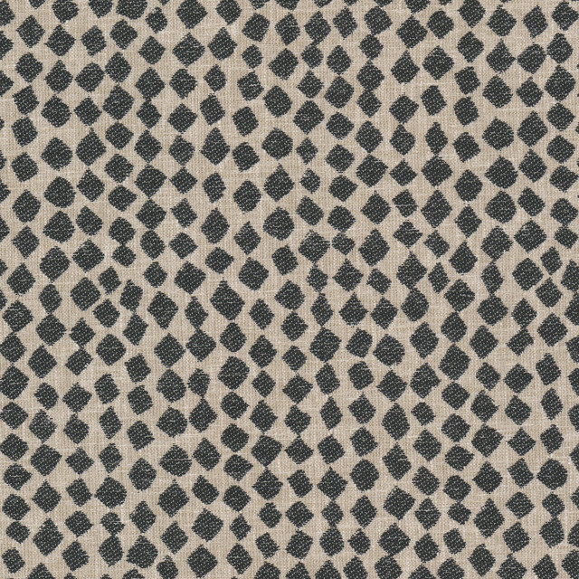 Bluefield 2 Ebony by Stout Designer Fabric RAINBOW LIBRARY ALMOND/GRANITE 67%POL 33%COT INDIA Horizontal: 9.250 and Vertical: 11.375 54 in - Swanky Fabrics -