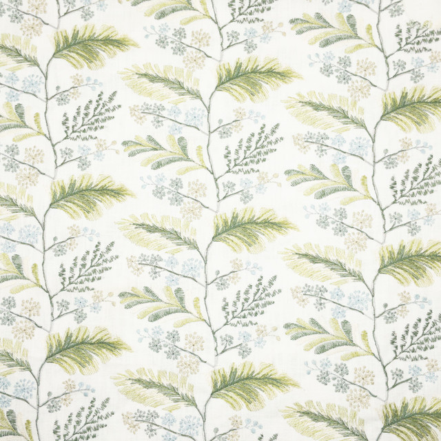 Foliage 1 Springtime by Stout Designer Fabric COMFORTABLE LIVING SPRING/MOSS 100%COT %VEMB INDIA PERFORMANCE RATED FABRIC FLAME RETARDANT-U.F.A.C. CLASS 1 CATB 117-2013 WYZENBEEK 20 000 DOUBLE RUB WEAR TEST (HEAVY DUTY) Horizontal: 25.875 and Vertical: 7.875 51.5 in - Swanky Fabrics -