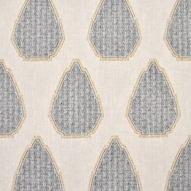 Might Have Known Black Pepper by Carole Designer Fabric Artisan 36% Polyester, 26% Cotton, 22% Viscose, 16% Linen CHINA 30,000 Wyzenbeek Double Rubs 27" V, 13 1/2" H 55" - Swanky Fabrics -