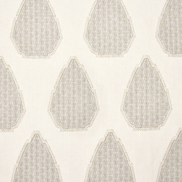Might Have Known Parchment by Carole Designer Fabric Artisan 36% Polyester, 26% Cotton, 22% Viscose, 16% Linen CHINA 30,000 Wyzenbeek Double Rubs 27" V, 13 1/2" H 55" - Swanky Fabrics -