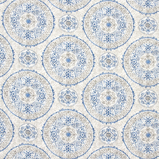 Place Setting Yacht by Carole Designer Fabric Artisan 100% Cotton PAKISTAN 50,000 Wyzenbeek Double Rubs 12 1/2" V, 13 1/2" H HD 55" - Swanky Fabrics -