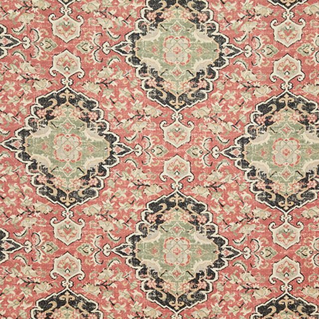 Dallington Henna Red by Carole Designer Fabric Dawn & Dusk 100% Cotton Pakistan 25,000 WYZENBEEK DOUBLE RUBS 24 1/2" V, 13 1/2" H HD 54" - Swanky Fabrics -