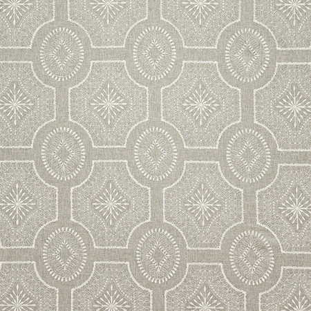 Hustle And Bustle Dove by Carole Designer Fabric Earth & Stone 64% Polyester, 36% Cotton India N/A 9 1/4" V, 8 3/4" H 52" - Swanky Fabrics -