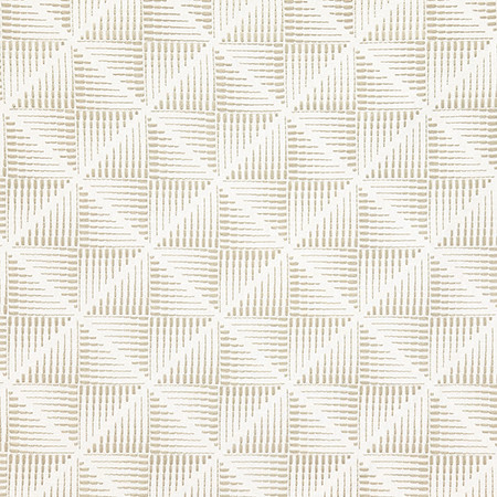 Jagged Edges Flax by Carole Designer Fabric Earth & Stone Base: 52% Polyester, 48% Cotton, Embr: 100% Spun Polyester India 51,000 WYZENBEEK DOUBLE RUBS 6 1/4" V, 6 1/4" H 52" - Swanky Fabrics -