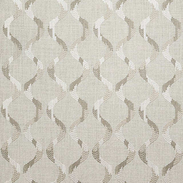 Patched In Natural by Carole Designer Fabric Earth & Stone Base: 100% Polyester. Embr: 100% Polyester India 30,000 WYZENBEEK DOUBLE RUBS 9 1/2" V, 5 1/4" H 53" - Swanky Fabrics -