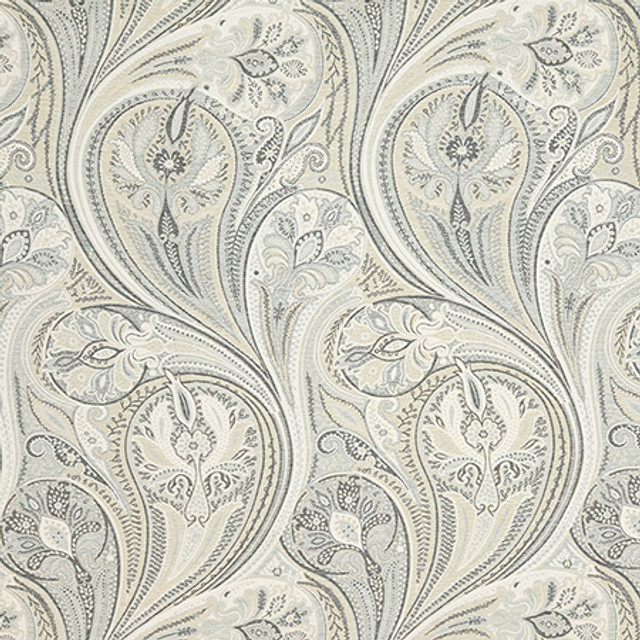 Tempting Thoughts Tranquil by Carole Designer Fabric In The Details 50% Polyester, 42% Cotton, 8% Linen India 9,000 Wyzenbeek Double Rubs 27 1/4" V, 13 3/4" H 54" - Swanky Fabrics -