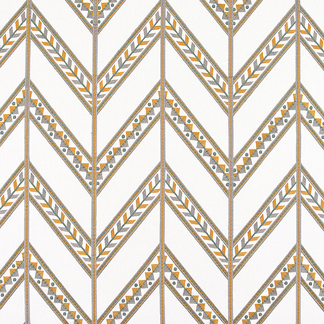 At This Moment Dijon by Carole Designer Fabric Moonstone 60% Polyester, 40% Cotton India N/A 15 1/8" V, 12 3/8" H 50.75" - Swanky Fabrics -