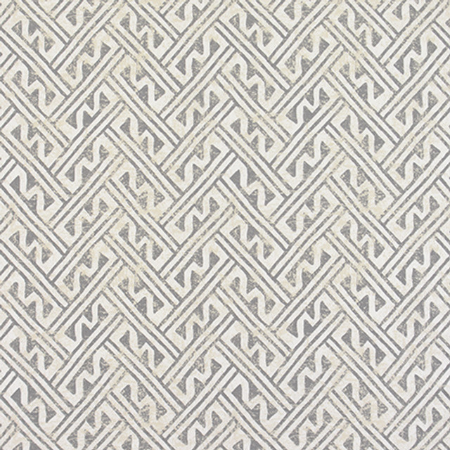 In The Mix Grey by Carole Designer Fabric Moonstone 100% Cotton-Soil Repellent Usa 50,000 Wyzenbeek Double Rubs 13" V, 13 1/2" H 56.5" - Swanky Fabrics -