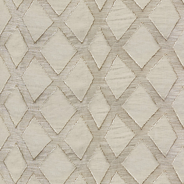 Diamond Way Taupe by Carole Designer Fabric Perfect Balance 73% Linen, 13% Viscose, 13% Polyester, 1% Polyamide Turkey N/A 7 5/8" V, 9 1/2" H 57" - Swanky Fabrics -