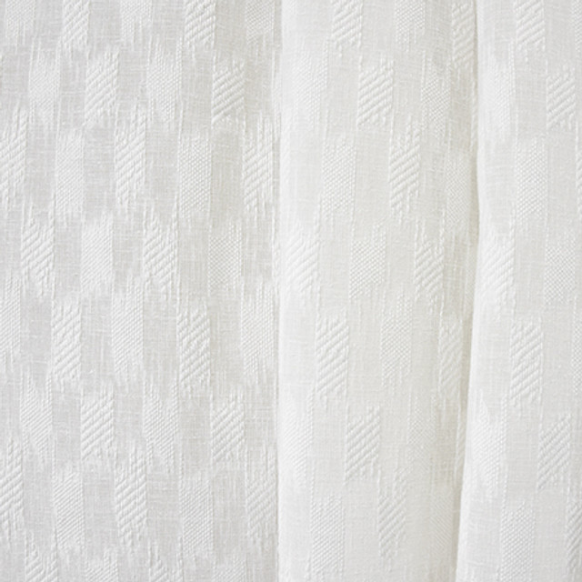 Bring It All White by Carole Designer Fabric Sheer Luxury 91% Polyester, 9% Cotton-Weighted Hem INDIA N/A 6 7/8" V, 2 1/2" H 116" - Swanky Fabrics -