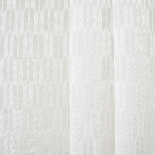 Heading Out White by Carole Designer Fabric Sheer Luxury 100% Polyester TURKEY N/A 1 1/2" V, 3 7/8" H 118" - Swanky Fabrics -