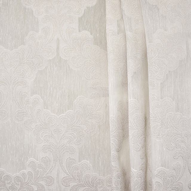 Into The Clouds Stone by Carole Designer Fabric Sheer Luxury 78% Polyester Filament, 22% Spun Polyester INDIA N/A 13 7/8" V, 10 1/4" H 118" - Swanky Fabrics -