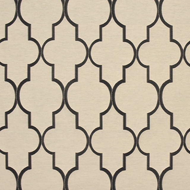 By Grace Black by Carole Designer Fabric State Of The Art 53% Polyester, 47% Cotton TURKEY N/A 13" V, 14" H 59" - Swanky Fabrics -