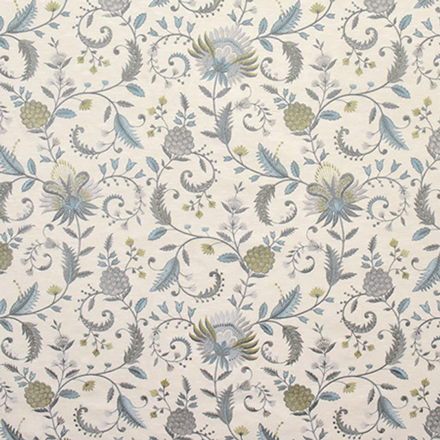 Dare Me Spa by Carole Designer Fabric Wallflower Base:76% Polyester, 24% Cotton. Embr: 100% Viscose INDIA Base:51,000 Wyzenbeek Double Rubs. Embroidery: 10,000 Wyzenbeek Double Rubs 19 3/8" V, 17" H 52" - Swanky Fabrics - Dare Me Spa by Carole Designer Fabric Wallflower Base:76% Polyester, 24% Cotton. Embr: 100% Viscose INDIA Base:51,000 Wyzenbeek Double Rubs. Embroidery: 10,000 Wyzenbeek Double Rubs 19 3/8" V, 17" H 52" - Swanky Fabrics -