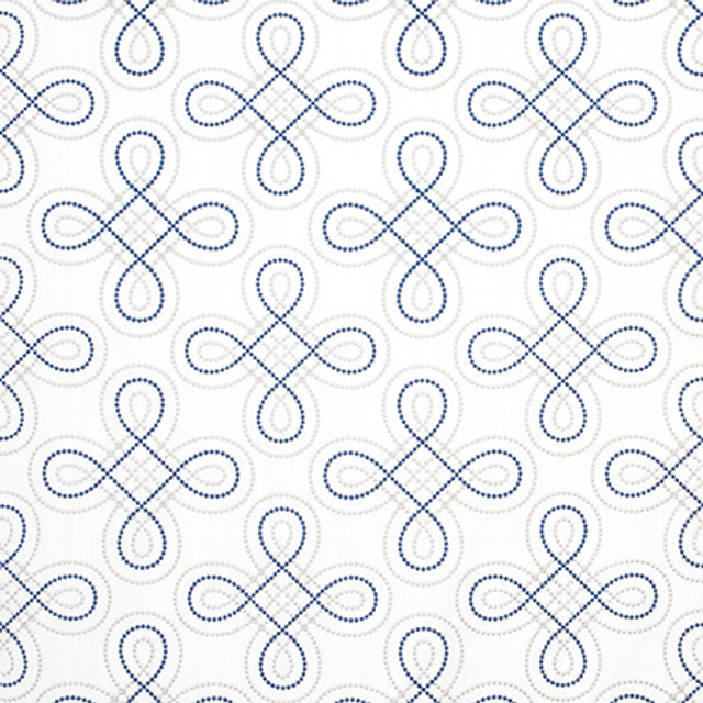 Keep On Coming Sapphire by Carole Designer Fabric Wallflower 76% Polyester, 24% Cotton INDIA N/A 9" V, 10 1/4" H 53" - Swanky Fabrics -