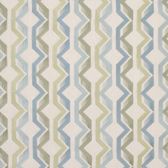 Over The Wall Aquamarine by Carole Designer Fabric Wallflower Base: 72% Poly, 28% Cotton. Embr 100% Poly INDIA 30,000 Wyzenbeek Double Rubs 4 1/2" V, 10 5/8" H 54" - Swanky Fabrics -