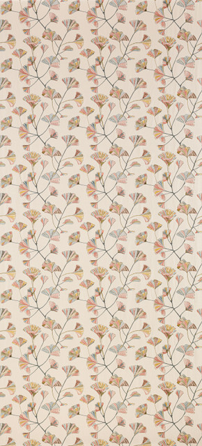Reach For Me Rose by Carole Designer Fabric Wallflower Base: 34% Viscose, 33% Poly, 33% Linen. Embr: 100% Rayon CHINA 91,000 Wyzenbeek Double Rubs 15 1/4" V, 18" H 54" - Swanky Fabrics -