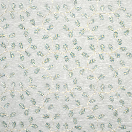 To Be Free Moonstone by Carole Designer Fabric Wallflower Base:71% Polyester, 29% Cotton. Embr:100% Viscose INDIA 51,000 Wyzenbeek Double Rubs 9 1/2" V, 10 3/8" H 52" - Swanky Fabrics -